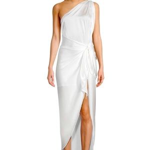 Marea Satin One-Shoulder Dress